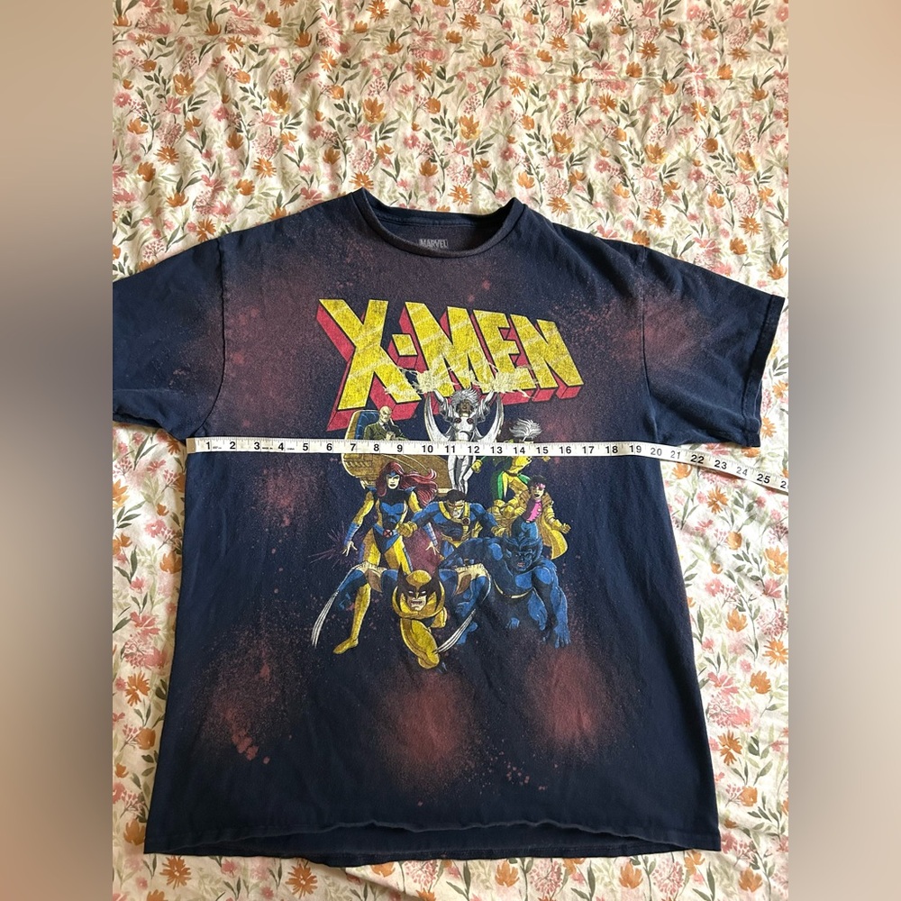 Marvel X-Men Graphic Tee L Bleached Distressed Galaxy Style Shirt - Picture 6 of 8